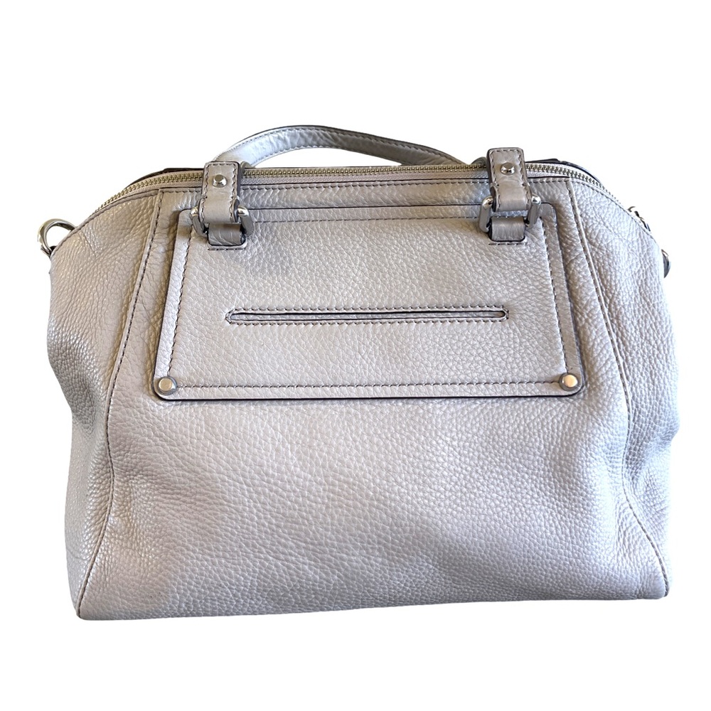 Michael Kors Gray Leather Shoulder Bag/ Satchel - Picture 2 of 14